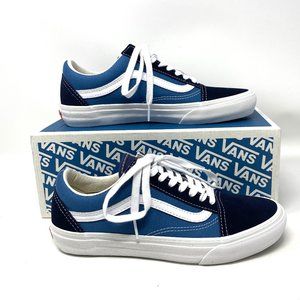 Vans Women's Size 8 Original Old Skool Vit Lx Suede Canvas Navy Low VN0A3MUW5OC
